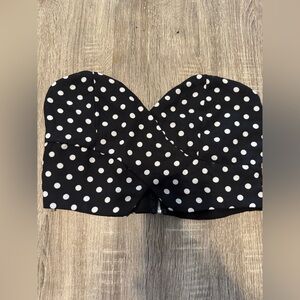 Revamped Black and White Polka Dot Top